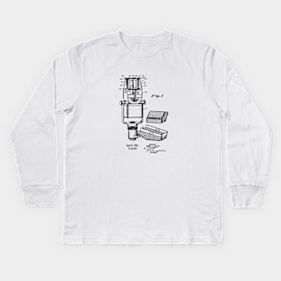 Vintage Microphone Invention Patent 1938 Kids Long Sleeve T-Shirt